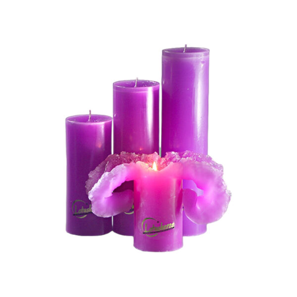lotuskerze violett